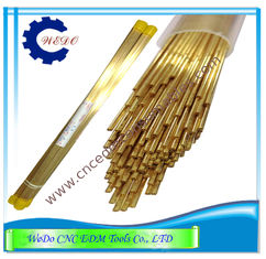 China Double Channel  EDM Electrode Pipe / Brass Tube For EDM Drill Machine 0.9x400mm supplier
