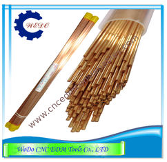 China 1.0x400mmL Double Hole Eletrode Pipe Brass Copper Tube For EDM Drill Machine supplier