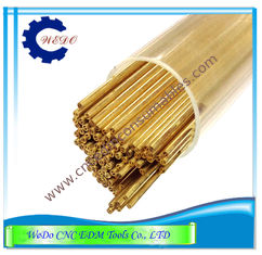China 0.6x400mmL Double Hole EDM Brass Tube / Eletrode Pipe For EDM Drilling Machine supplier